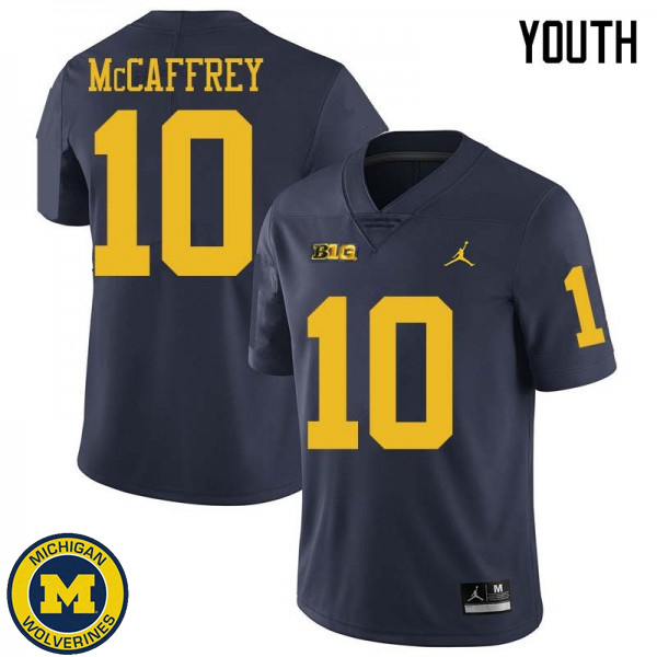 Youth Michigan Wolverines #10 Dylan McCaffrey Navy Jordan Brand Alumni Jersey